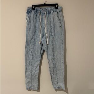 Loft Light Blue Drawstring Pants